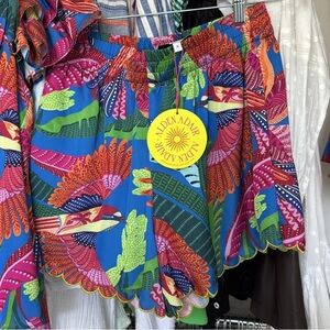 Alden Adair Flock Shorts with Tropical Print